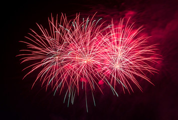 fireworks in the dark sky background