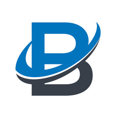 Swoosh Alphabet Icon B