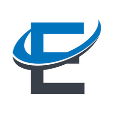 Swoosh Alphabet Icon E