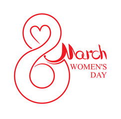 March 8 - template design. Women's Day.