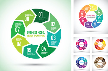 Fototapeta na wymiar colourful business model group