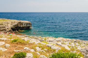 Beautiful seascape at Marina di Andrano, Salento, Apulia, Italy