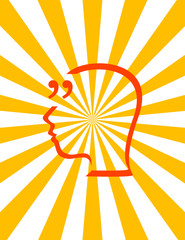 vector quotation marks with thin line speech bubble. concept of citation, info, testimonials, notice, textbox. isolated on white background. flat style trend modern logo design vector illustration