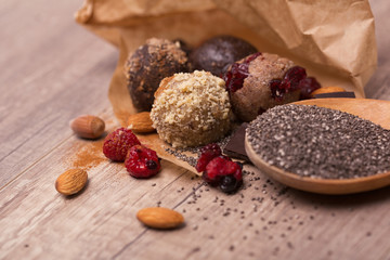 Healthy organic food background 