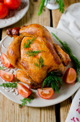 Baked chicken with tomatoes