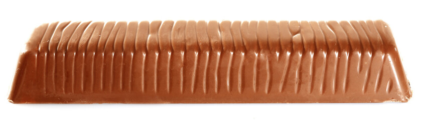 Tasty chocolate bar isolated on white background