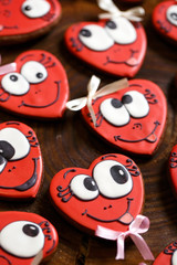  Heart shaped cookies for valentine's day.