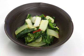 イカと小松菜の炒めもの