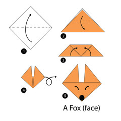 step by step instructions how to make origami A Fox.