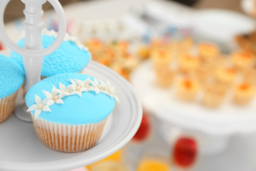 Delicious cupcake, closeup