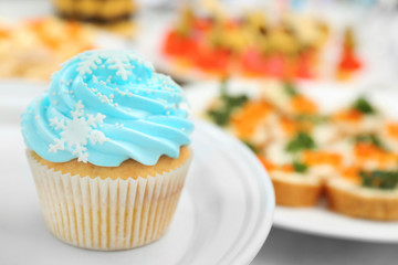 Delicious cupcake, closeup