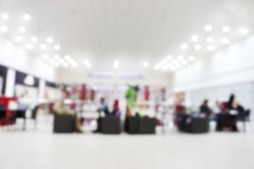 Blurred cafe interior