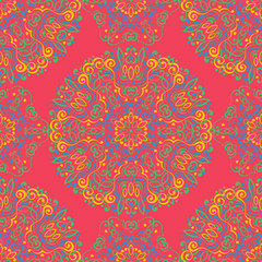 Seamless background with abstract ethnic pattern.