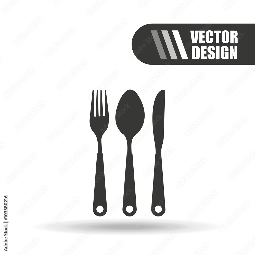 Sticker kitchen utensils design