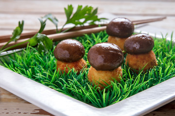 spanish tapas mushroom fritters