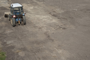excavator tractor at work