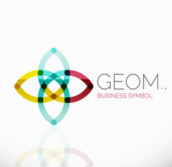 Logo, linear abstract geometric icon