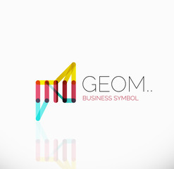 Logo, linear abstract geometric icon