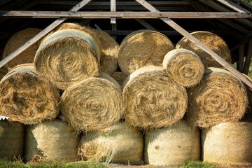 Straw bales of straw storage