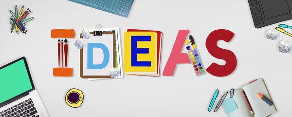 Ideas Creative Art Design Word Concept