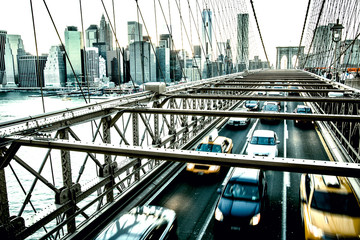 Brooklyn Bridge, Manhattan New York. Urban living concept