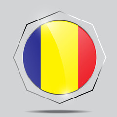 Button Flag of Chad