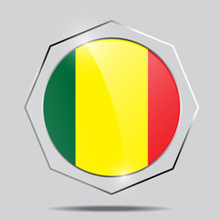 Button Flag of Mali
