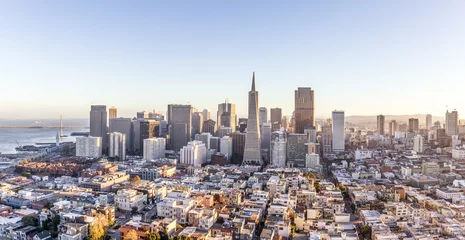 Rolgordijnen cityscape of San Francisco and skyline © zhu difeng