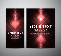 Abstract red squares pattern. Brochure business design template or roll up. Vector illustration