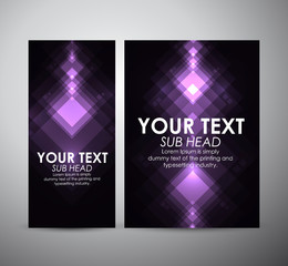 Abstract purple squares pattern. Brochure business design template or roll up. Vector illustration