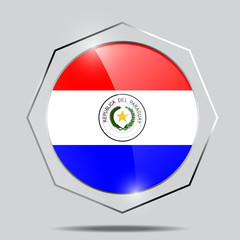 Button Flag of Paraguay