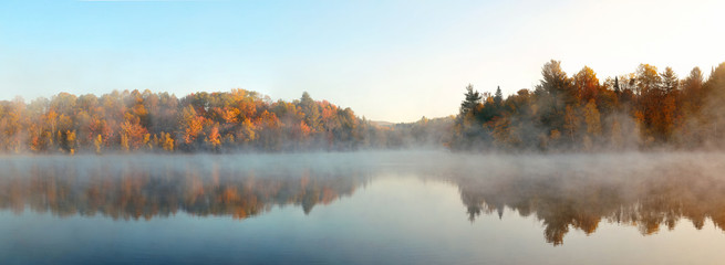 Lake Autumn Foliage fog