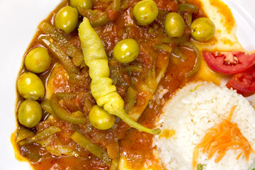 Fish and olives