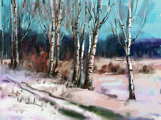 Winter landscape - 103589028