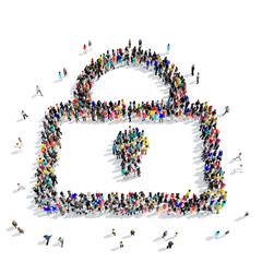 people  shape  lock
