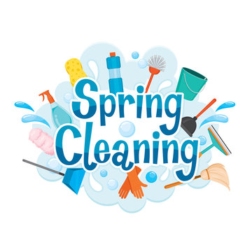 Spring Cleaning Letter Decorating And Cleaning Equipment, Housework, Appliance, Domestic Tools, Computer Icon, Cleaning, Symbol, Icon Set, Spring Season