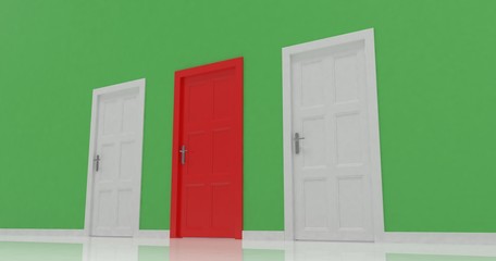 3d door render vote concept