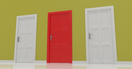 3d door render vote concept