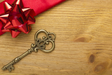 Key and gift ribbon