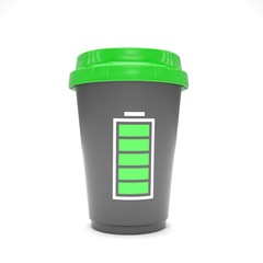 Coffee to go on white