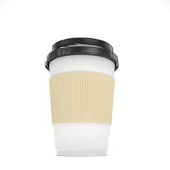 Coffee to go on white