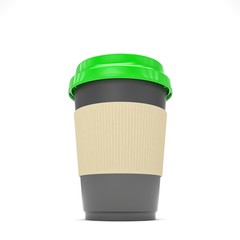 Coffee to go on white