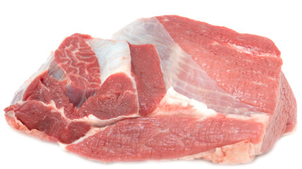 Fresh beef on white background