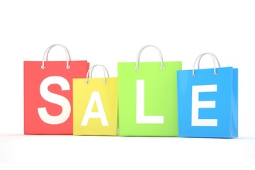 sale written on shopping bag
