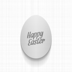 Easter paper Egg Label with greeting Text