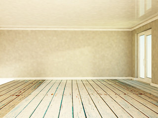 empty room with the window