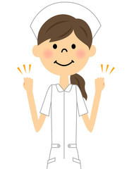 看護師　ガッツポーズ