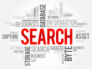Search word cloud, business concept