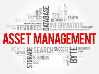 Asset Management word cloud, business concept