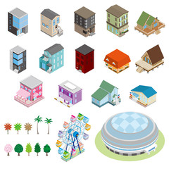 様々な建物 / 立体図